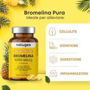 Natugea bromelina 5000 5000 gdu/g 120 compresse