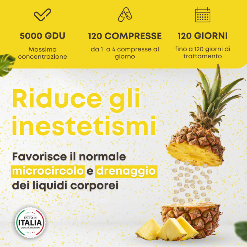 Natugea bromelina 5000 5000 gdu/g 120 compresse