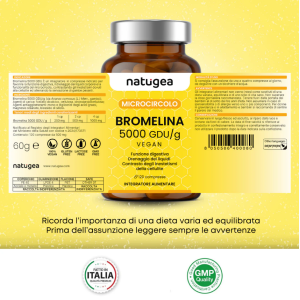 Natugea bromelina 5000 5000 gdu/g 120 compresse