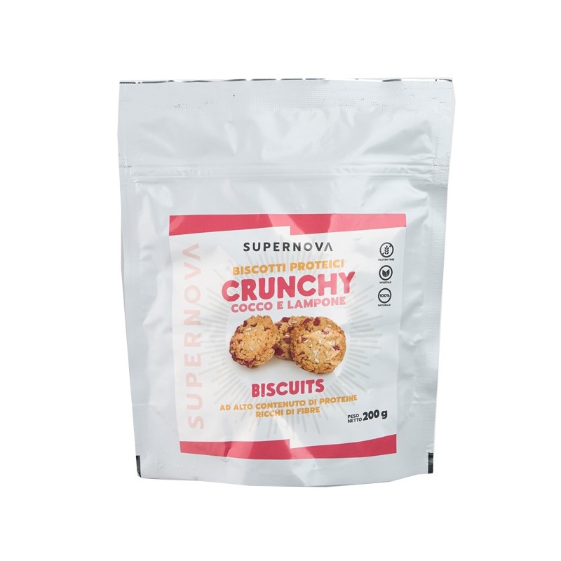 Supernova crunchy biscuits lampone e cocco 200 g Supernova crunchy biscuits lampone e cocco 200 g