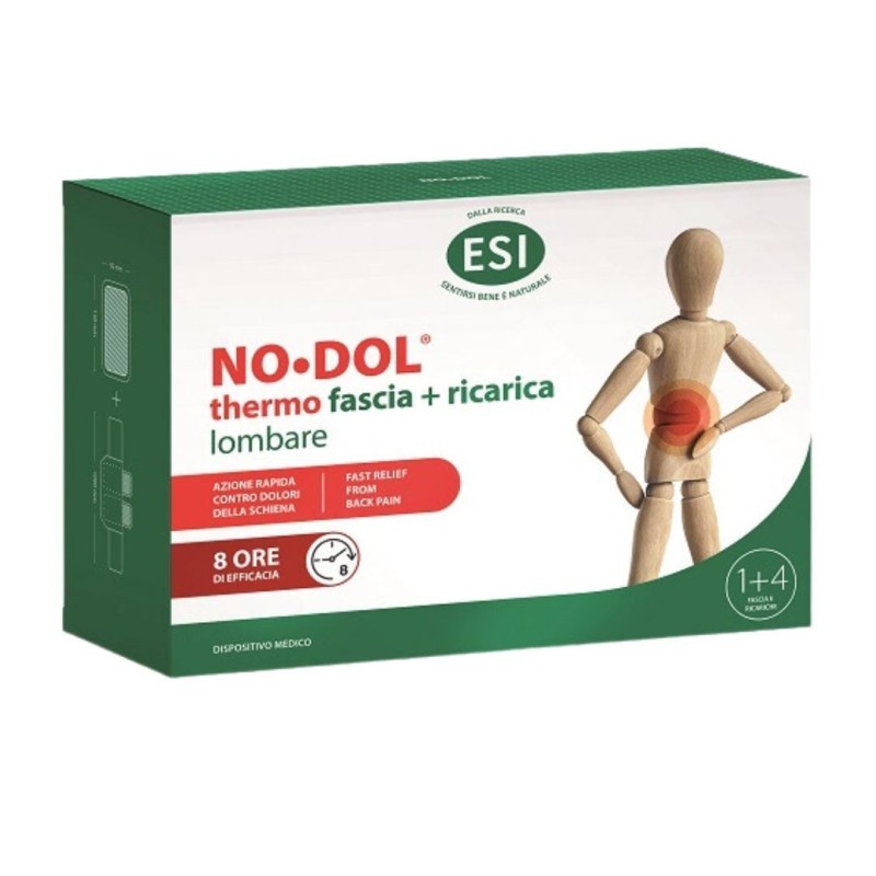 Esi no dol thermo fascia lombare 1 pezzo + ricarica 4 pezzi