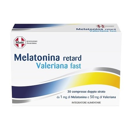 Matt divisione pharma melatonina retard valeriana fast 30 compresse