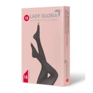 Ladygloria 18 collant punta aperta nero 1