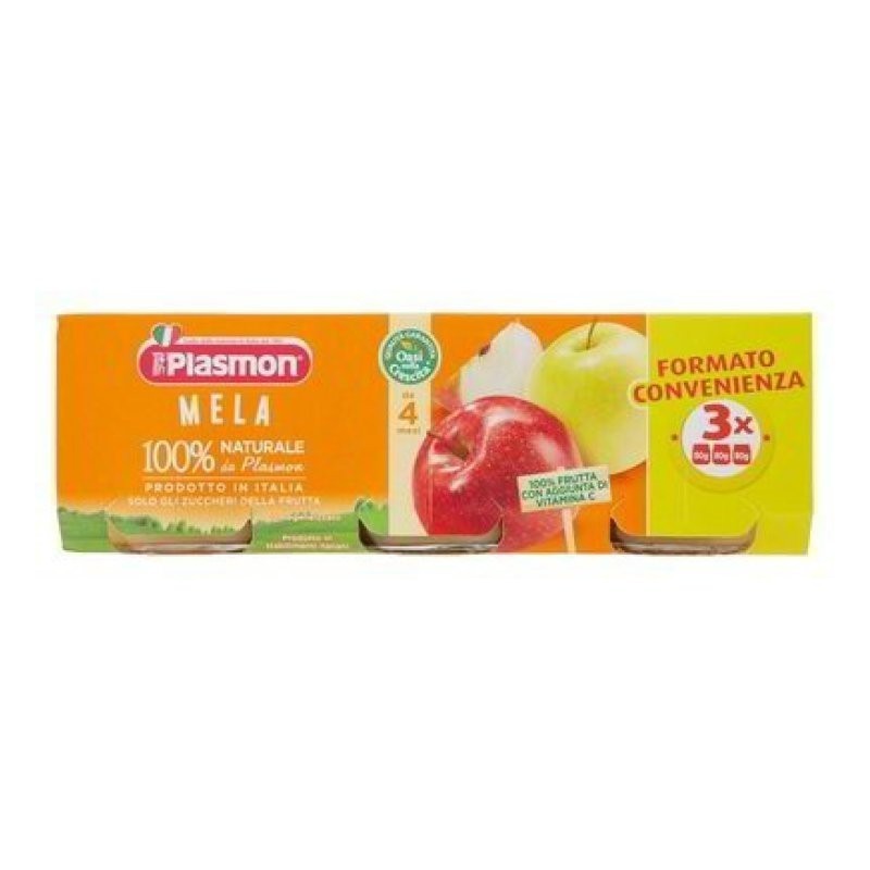 Plasmon omogeneizzato mela 3 pezzi da 80 g