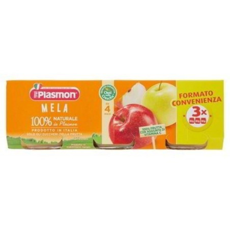 Plasmon omogeneizzato mela 3 pezzi da 80 g