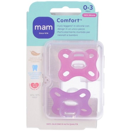 Mam comfort 0-3 mesi silicone femmina 2 pezzi