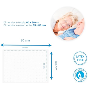 Traversa per incontinenza farmex assorbente 60x90 15 pezzi