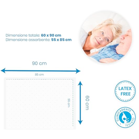 Traversa per incontinenza farmex assorbente 60x90 15 pezzi