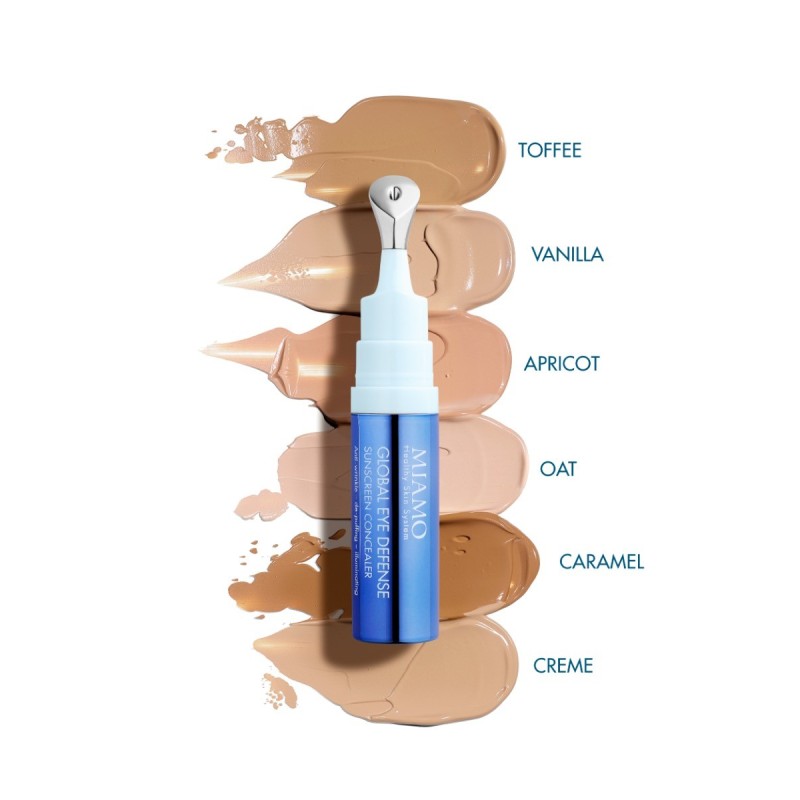 Miamo skin color care global eye defence peptide concealer spf30 toffee shade