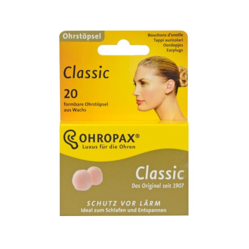 Ohropax tappi auricolari classic cera ovatta 20 pezzi