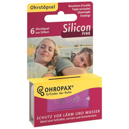 Ohropax silicon pink tappi preauricolari 6 pezzi Ohropax silicon pink tappi preauricolari 6 pezzi