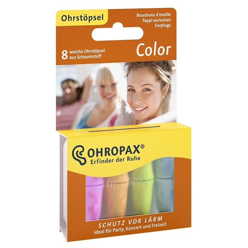 Ohropax color tappi intrauricolari 8 pezzi