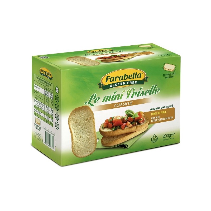 Farabella gluten free le mini friselle classiche con olio extra vergine di oliva senza lattosio 5 confezioni x 40 g