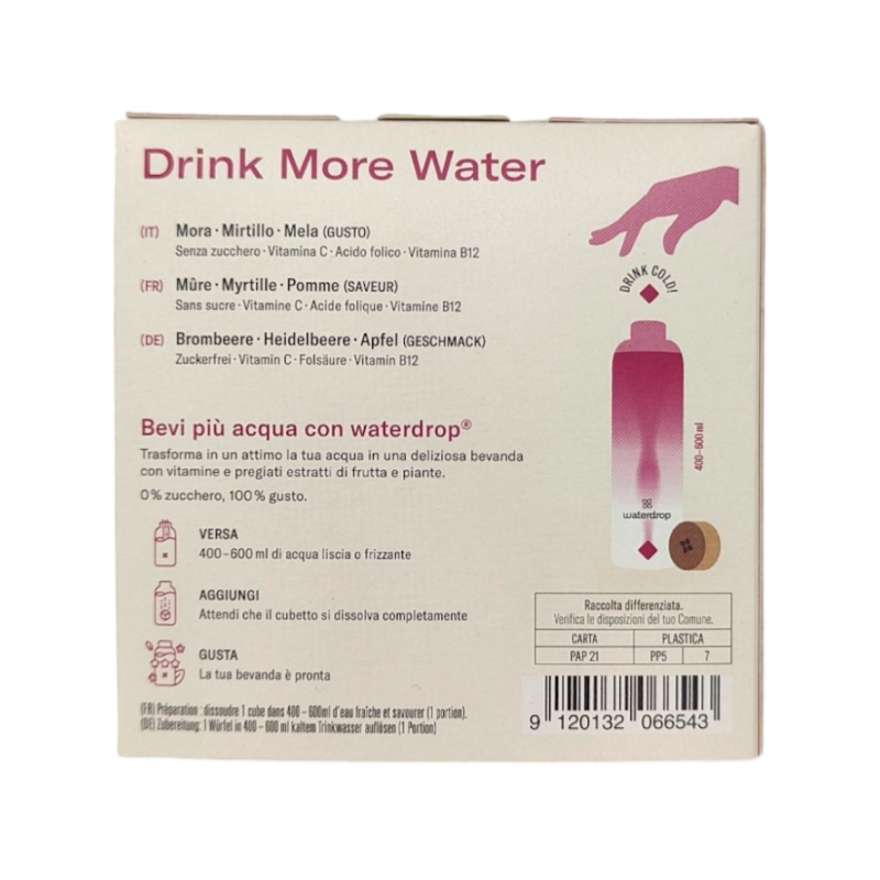 Waterdrop microdrink mora 12 cubetti 2 g Waterdrop microdrink mora 12 cubetti 2 g