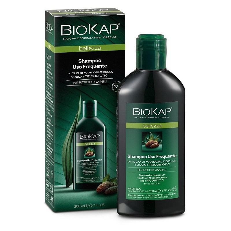 Biokap bellezza shampoo uso frequente con tricobiotic 200 ml