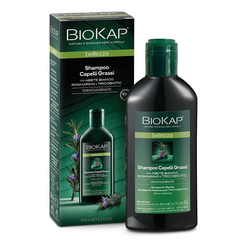 Biokap bellezza shampoo capelli grassi con tricobiotic 200 ml