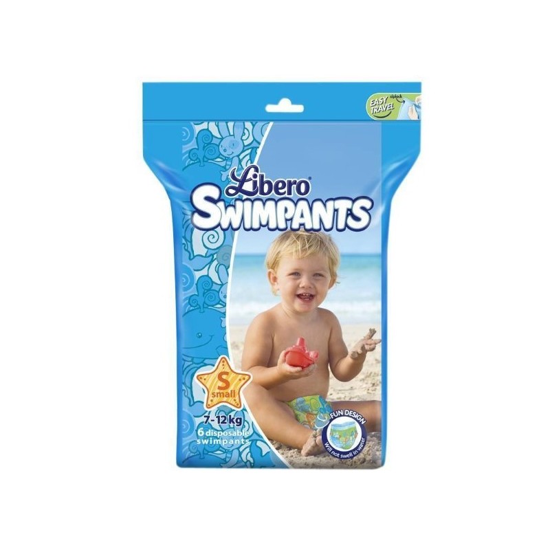 Pannolini mare/piscina libero swim pants per bambino 7/16 kg12 pezzi