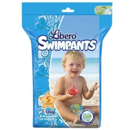 Pannolini mare/piscina libero swim pants per bambino 7/16 kg12 pezzi