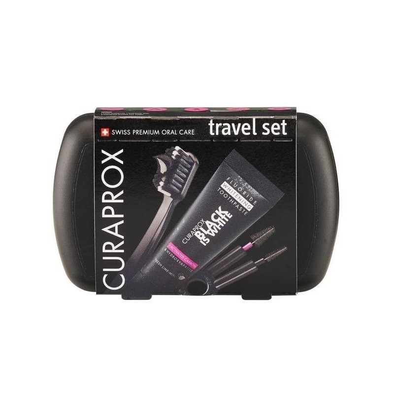 Curaprox black is white travel set