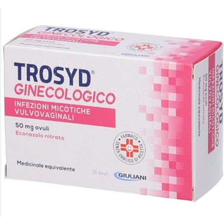 Trosyd ginecologico 15 ovuli vag 50 mg