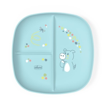 Chicco piatto porzionato 18m+ azzurro