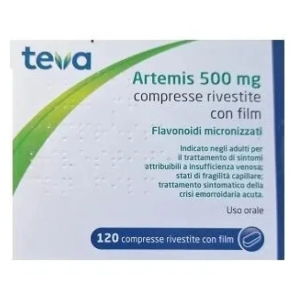 Artemis 120 compresse riv 500 mg