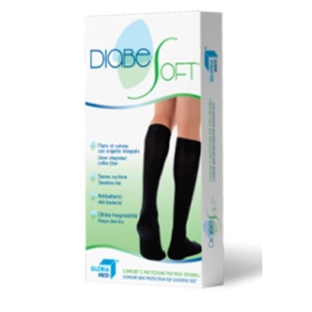 Diabesoft calzino nero misura m 1 paio