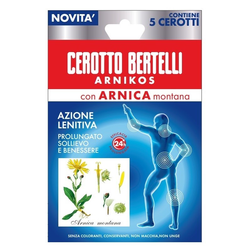 Bertelli cerotto arnikos con arnica montana 5 pezzi