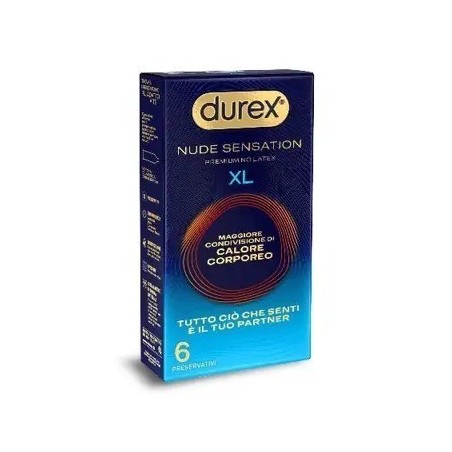 Preservativo durex nude sensation xl 6 pezzi
