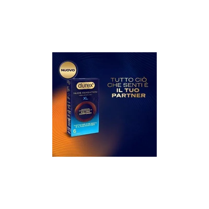 Preservativo durex nude sensation xl 6 pezzi