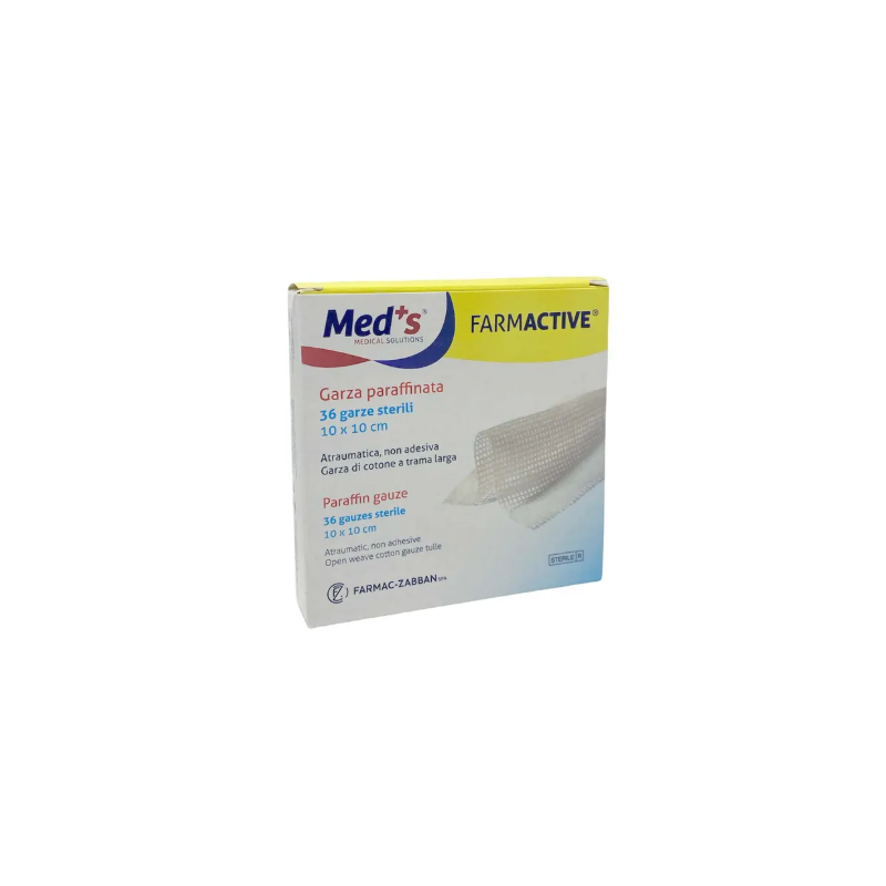 Garza meds farmactive paraffinata sterile 10x40 cm