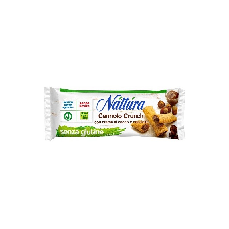 Nattura cannolo crunch cacao e nocciole 5 pezzi da 25 g Nattura cannolo crunch cacao e nocciole 5 pezzi da 25 g