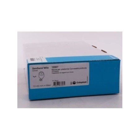 Sensura mio convex deep sacca urostomia monopezzo maxi 440 ml trasparente 10-43 mm 10 pezzi