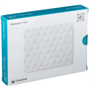 Medicazione primaria biatain fiber in tnt con fibre gelificanti assorbenti 5x5 cm 10 pezzi