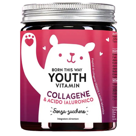 Born this way youth vitamin collagene & acido ialuronico 60caramelle gommose