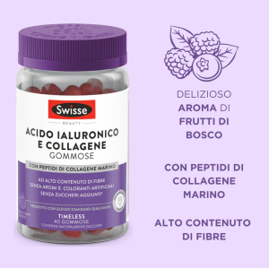 Swisse acido ialuronico & collagene 40 gommose