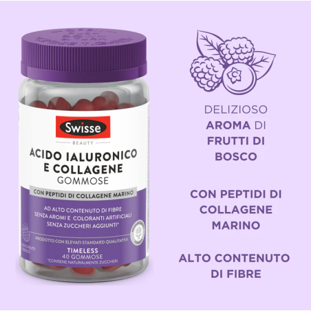 Swisse acido ialuronico & collagene 40 gommose