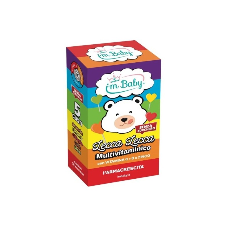 Imbaby lecca lecca multivitaminico + vitamina c d + zinco 20pezzi