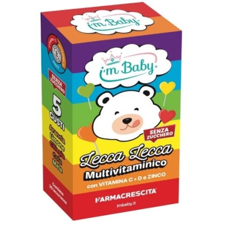 Imbaby lecca lecca multivitaminico + vitamina c d + zinco 20pezzi