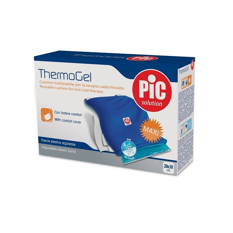 Cuscino thermogel riutilizzabile per terapia caldo freddo cm20x30 con fodera fascia elastica itc