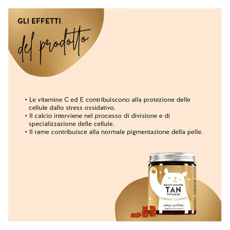 Golden goddess tan vitamin 45 caramelle gommose