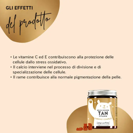 Golden goddess tan vitamin 45 caramelle gommose