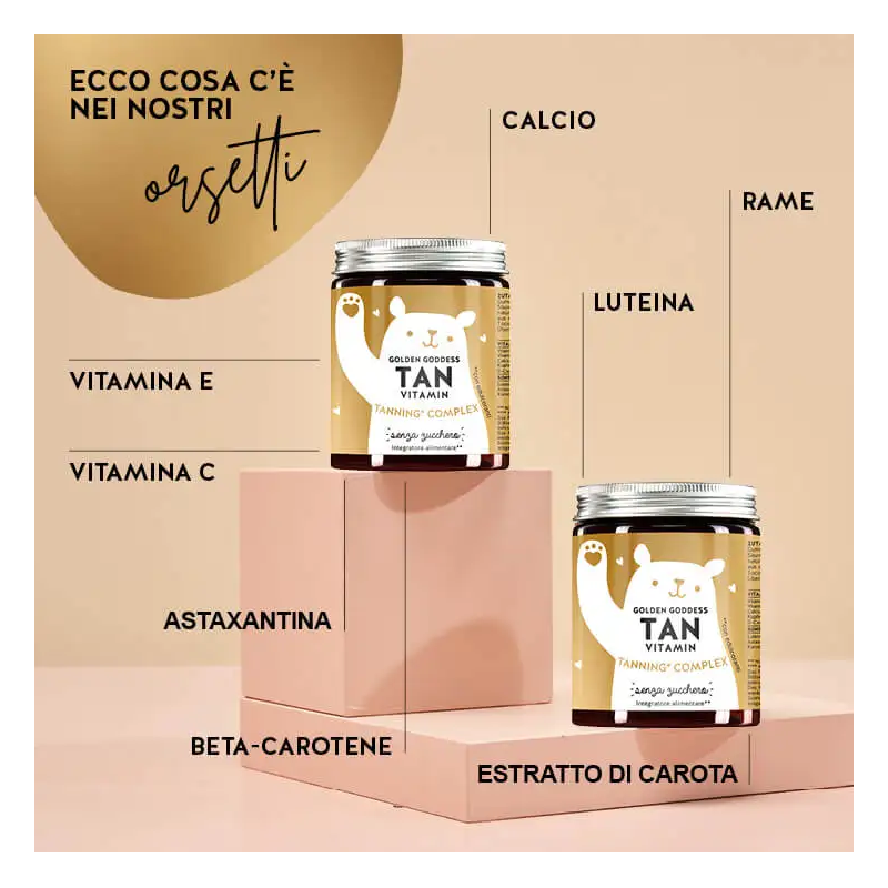 Golden goddess tan vitamin 45 caramelle gommose