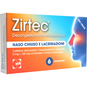 Zirtec Decong Ant 6 Compresse 5+120mg