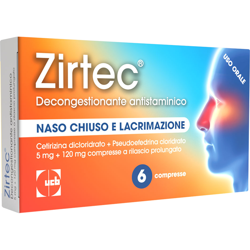Zirtec Decong Ant 6 Compresse 5+120mg