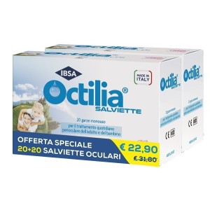 Salviette Perioculari Octilia Bipack 20+20 Garze Monouso