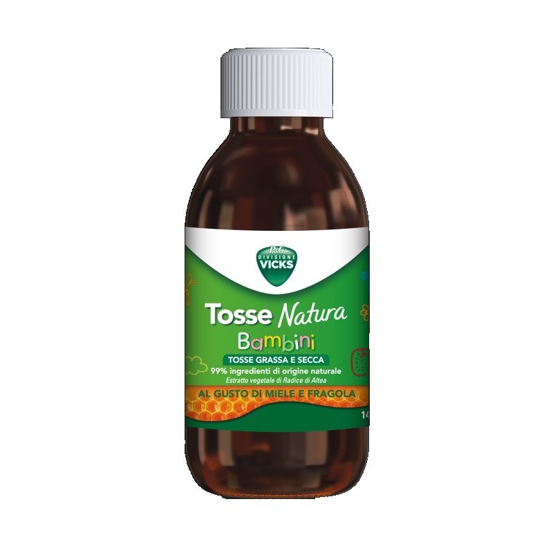 Vicks Tosse Natura Bambini Tosse Grassa E Secca Gusto Miele E Fragola 140 Ml