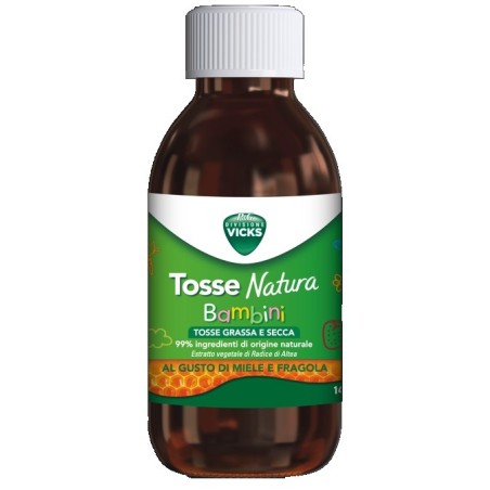 Vicks Tosse Natura Bambini Tosse Grassa E Secca Gusto Miele E Fragola 140 Ml