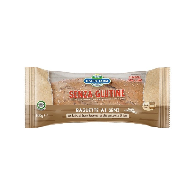 Happy Farm Baguette Scura Semi 100 G Happy Farm Baguette Scura Semi 100 G