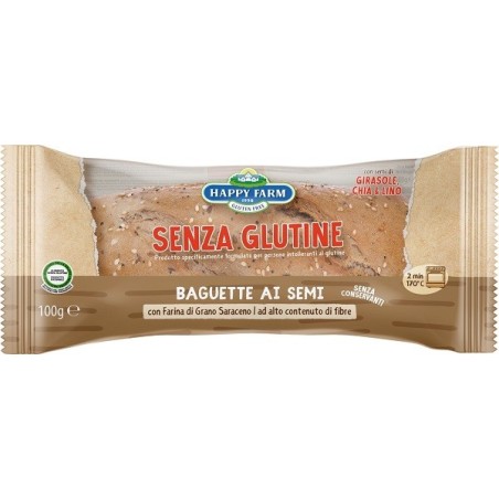 Happy Farm Baguette Scura Semi 100 G Happy Farm Baguette Scura Semi 100 G